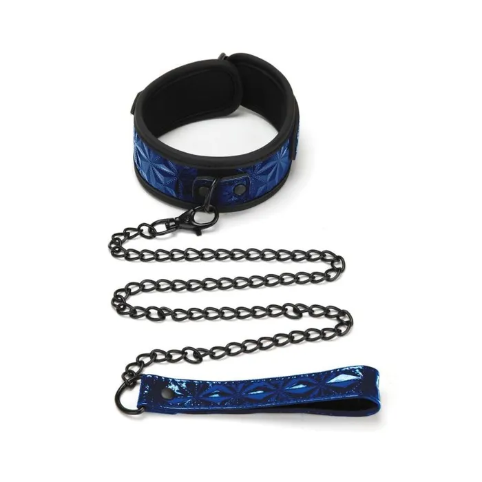 Vibrators Whip Smart Diamond Collar Leash Blue Whipsmart