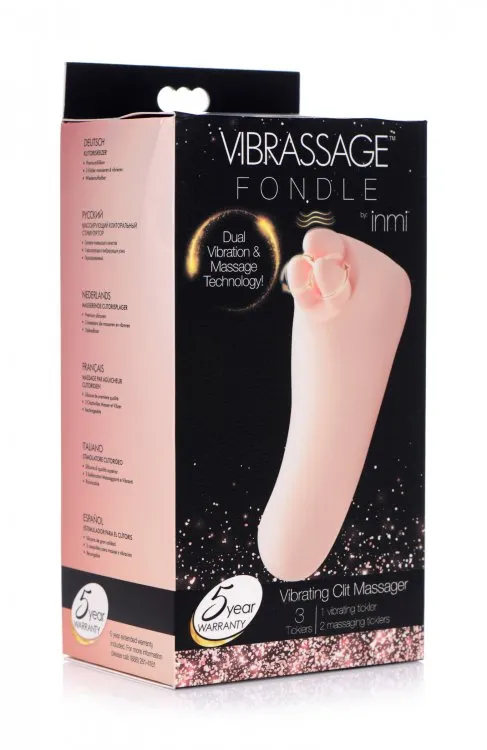 Vibrators XR Brands inmi Vibrassage Fondle Vibrating Clit Massager Pink