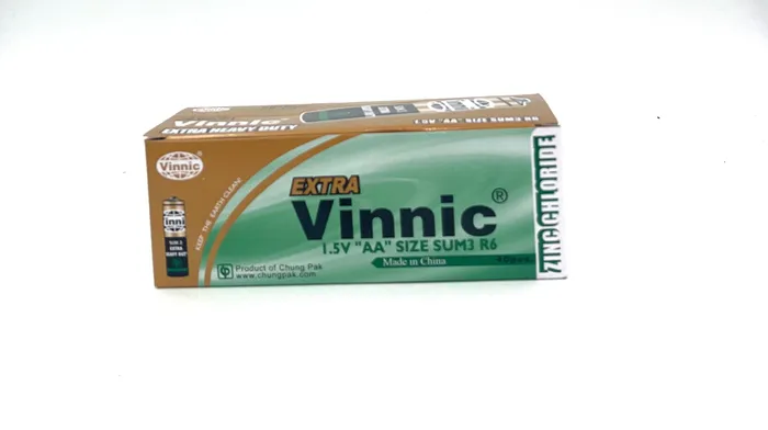 Vinnic Extra Heavy Duty AA 4 Pcs Shrink Pk 40 Pcs Box Vinnic Player Batteries Male Sex Toys