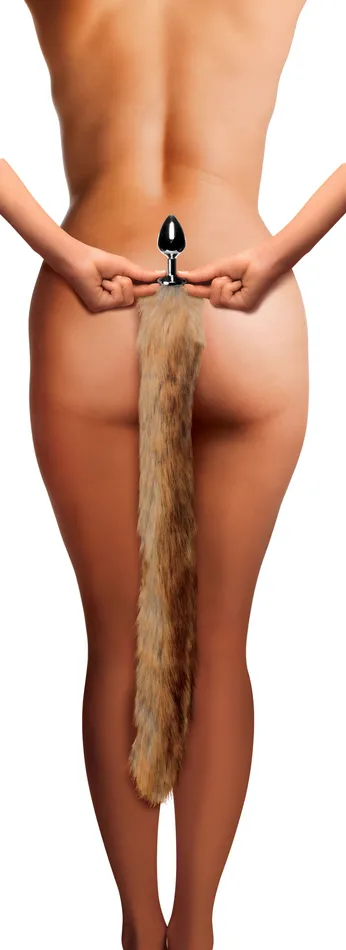 XR Brands Tailz Extra Long Mink Tail Metal Anal Plug Male Sex Toys XR Brands Tailz Extra Long Mink Tail Metal Anal Plug Male Sex Toys
